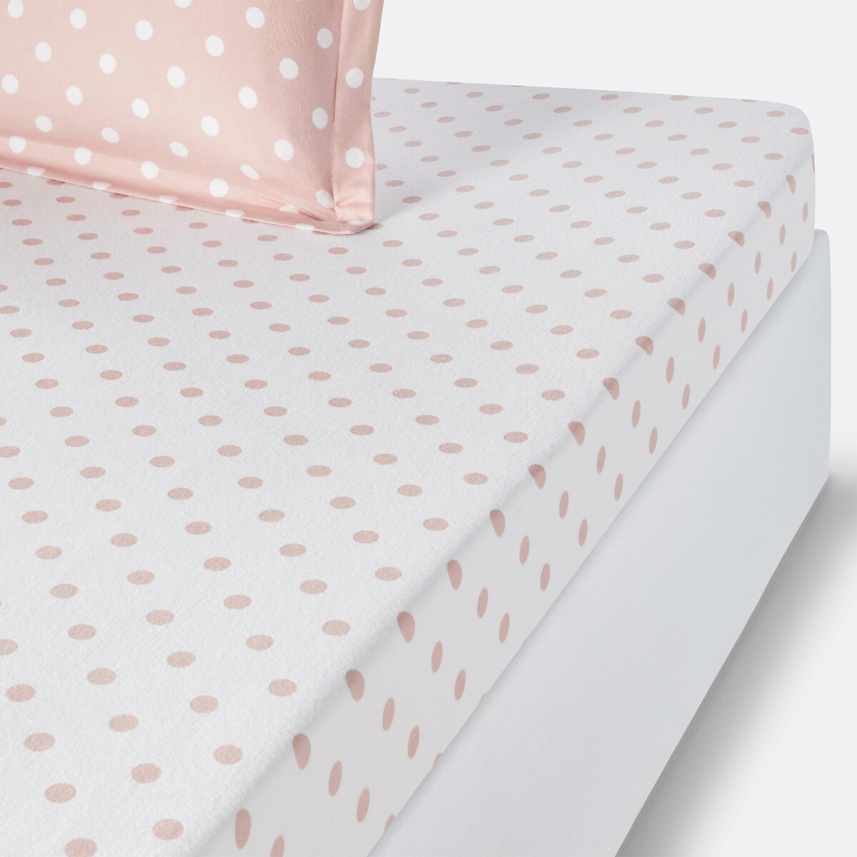 LA REDOUTE INTERIEURS<br>Lençol de flanela com estampa de bolinhas Clarisse