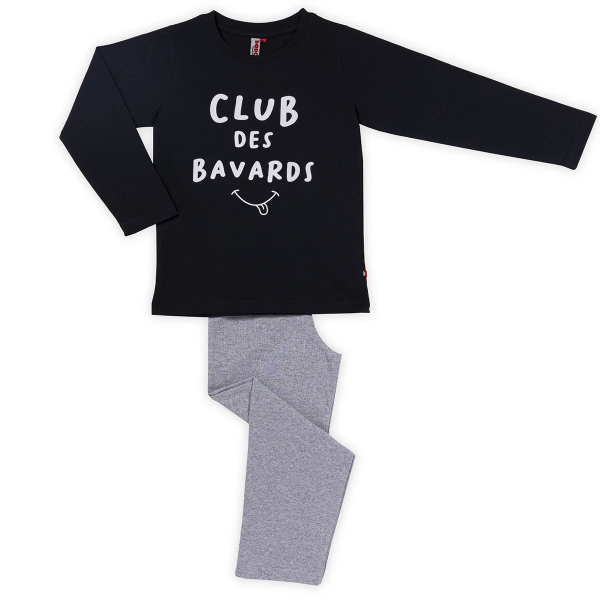 Pyjama garçon BASIQUE marine/gris chiné