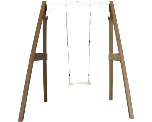 Enkele schommel axi hout bruin wit