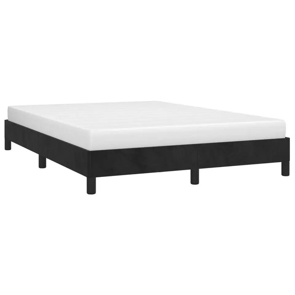 vidaXL - Bed frame zonder matras - Zwart - Fluweel - 140x200 cm