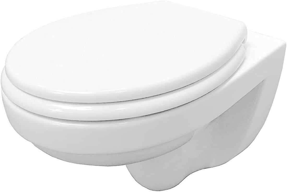 ADOB wandcloset, randloos, waterbesparend, inclusief geluidsisolerende mat en soft-close toiletbril.