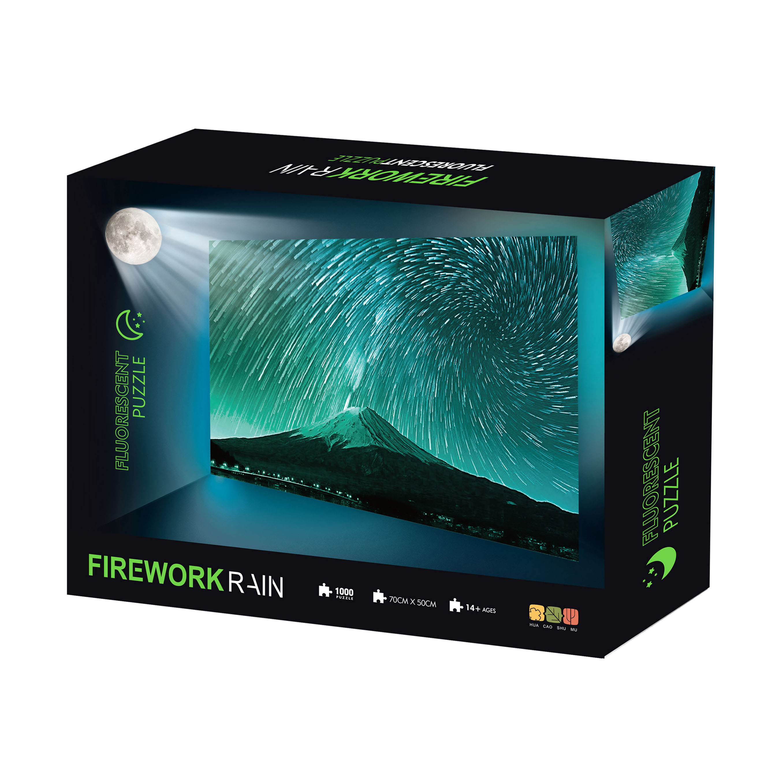 Puzzle fluoreszierend Feuerwerksregen 1000 Teile