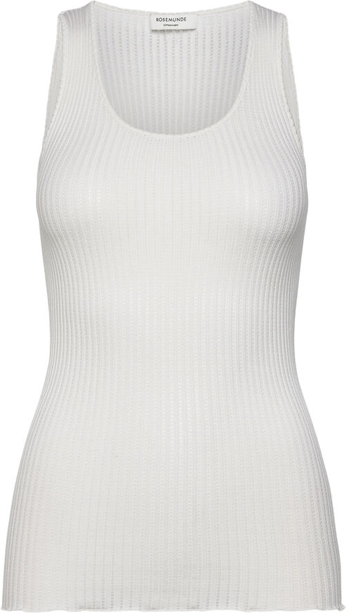 Rosemunde Silk pointelle top White
