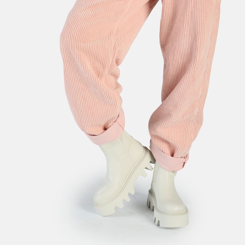 Flora Chelsea HI Bottes vegan, crème