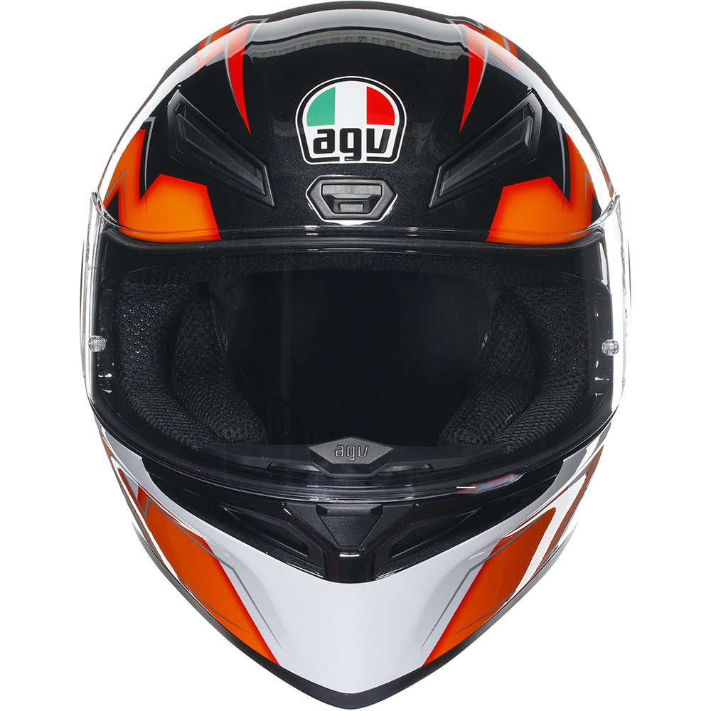 AGV - Casque K1 S Kripton Noir / Orange / Blanc
