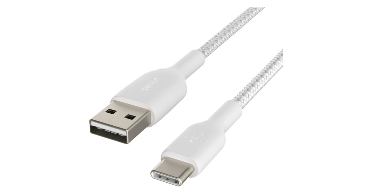 BelkinBOOSTCHARGE gevlochten USB-C naar USB-A-kabel  (Wit, 1 meter)