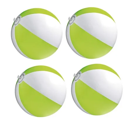 Macma Strandball apfelgrün-weiß, 4 Stück