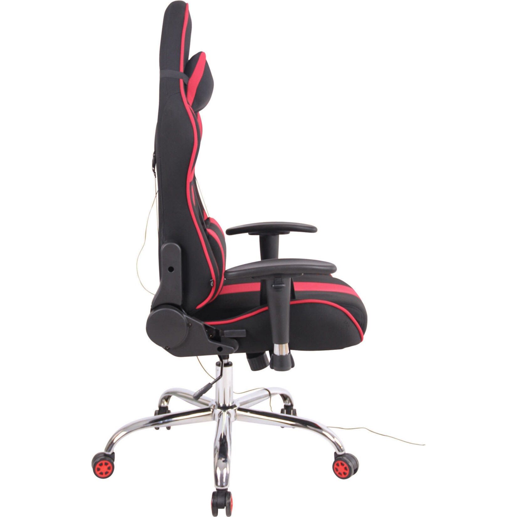 CLP Gaming Bürostuhl Limit XM Mit Stoffbezug I Gamingstuhl mit Fußablage I Höhenverstellbar I Computerstuhl Mit Massagefunktion