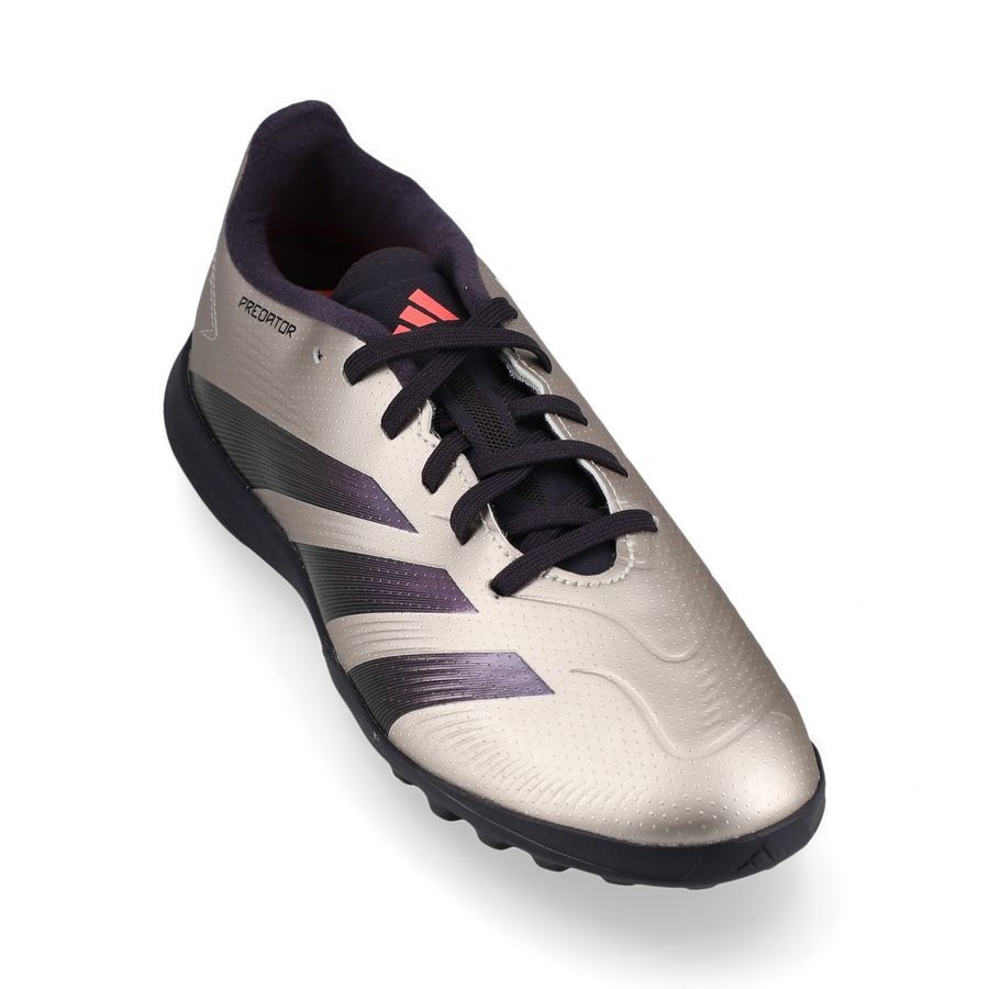 adidas Predator League TF Vivid Horizon - Argenté/Aurora Black/Turbo Enfant