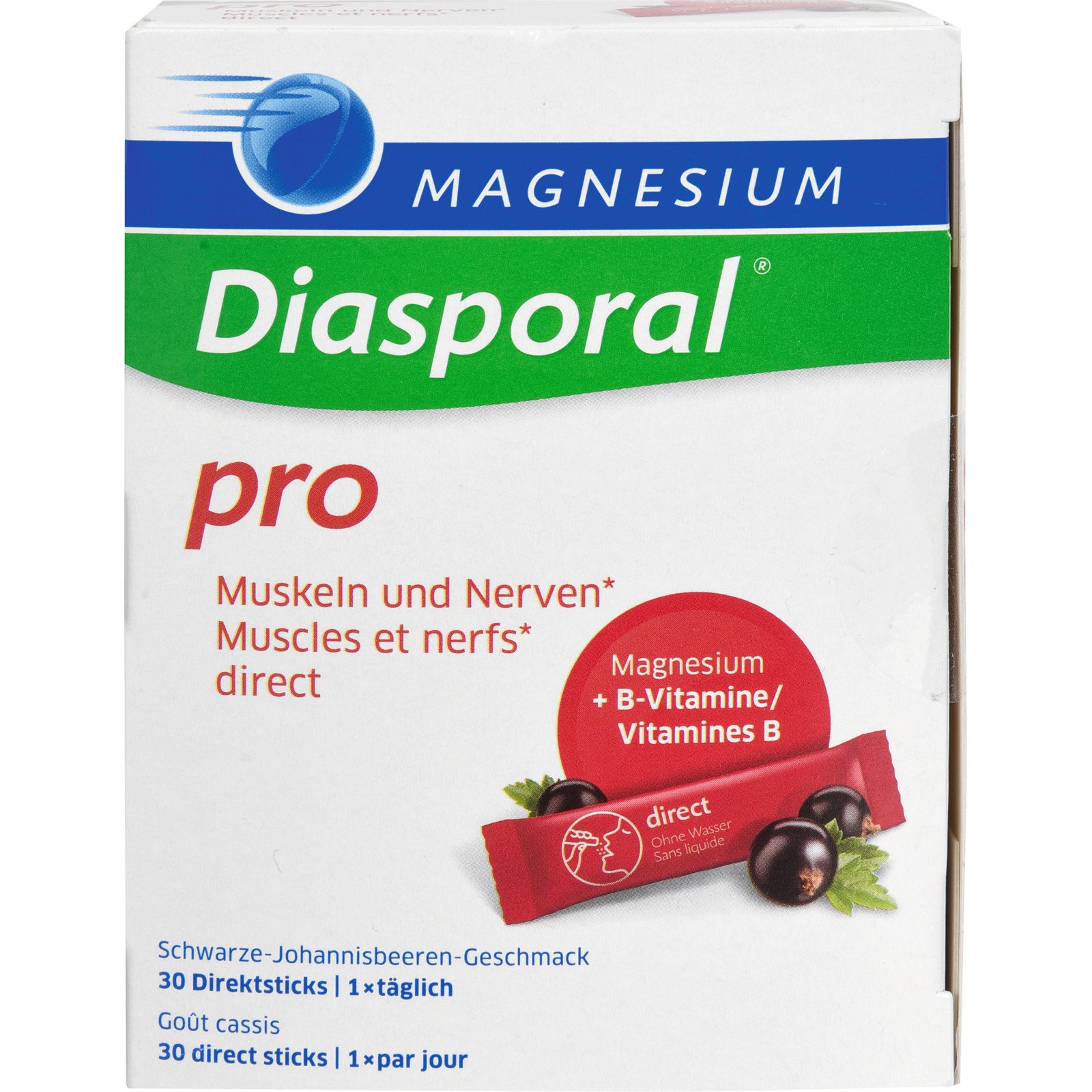 Magnesium Diasporal Pro Muskeln und Nerven, 30 Sticks