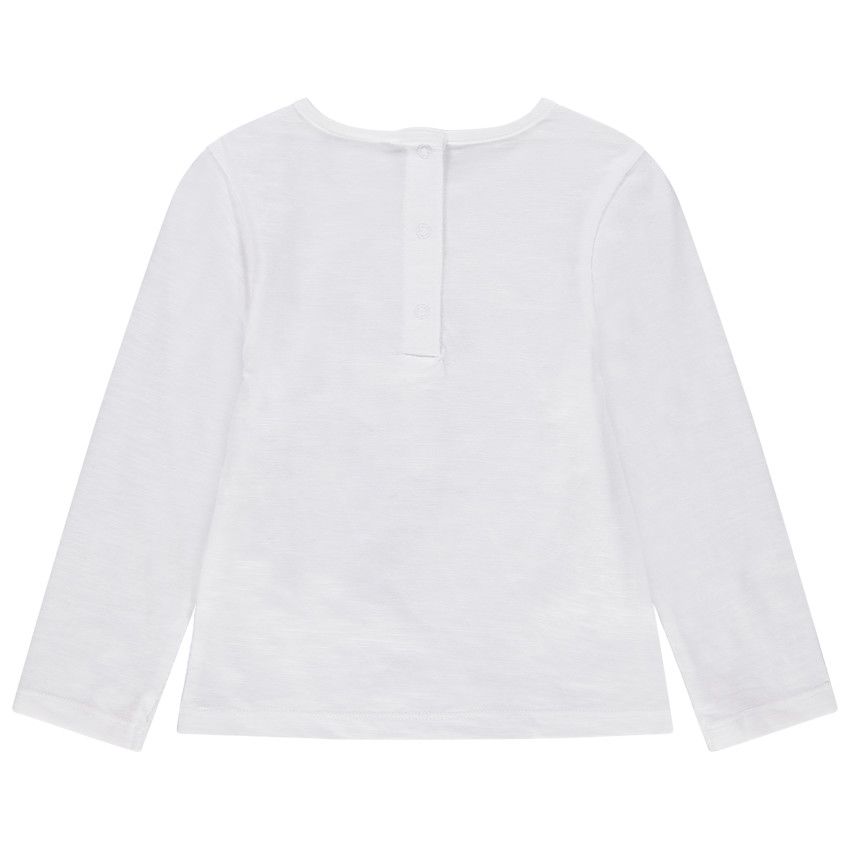T-shirt manches longues en coton bio print Minnie Disney - Blanc