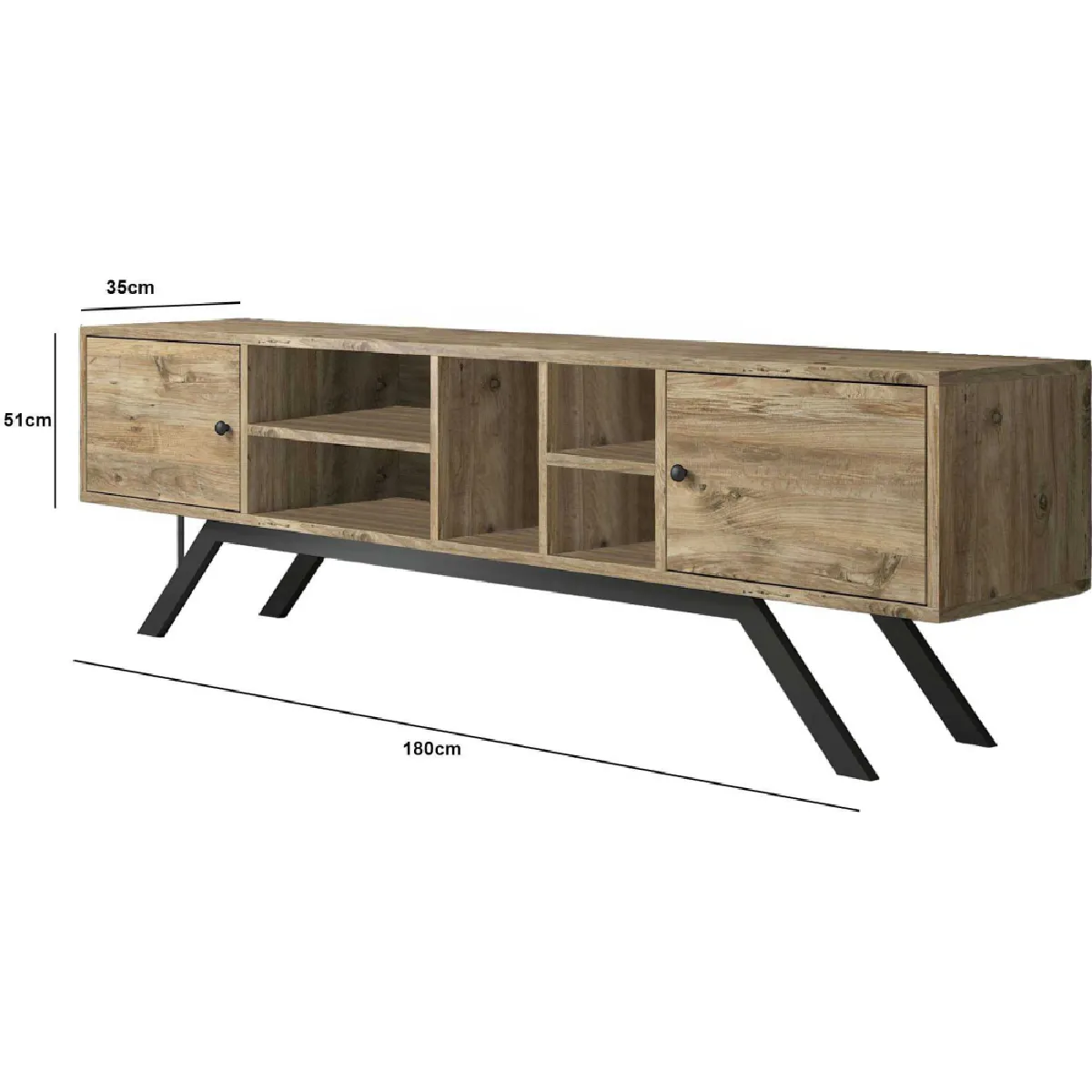 Hanah Home Meuble TV Flinn Beige