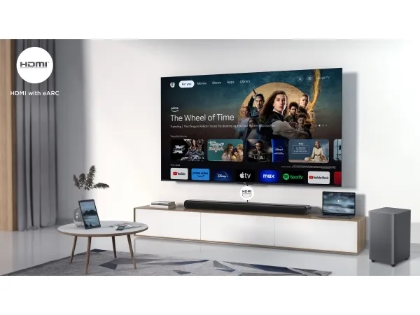 TCL S55 Series S55HE - Lydbarsystem - til TV - 2.1-kanal - trådløs - Bluetooth - sort