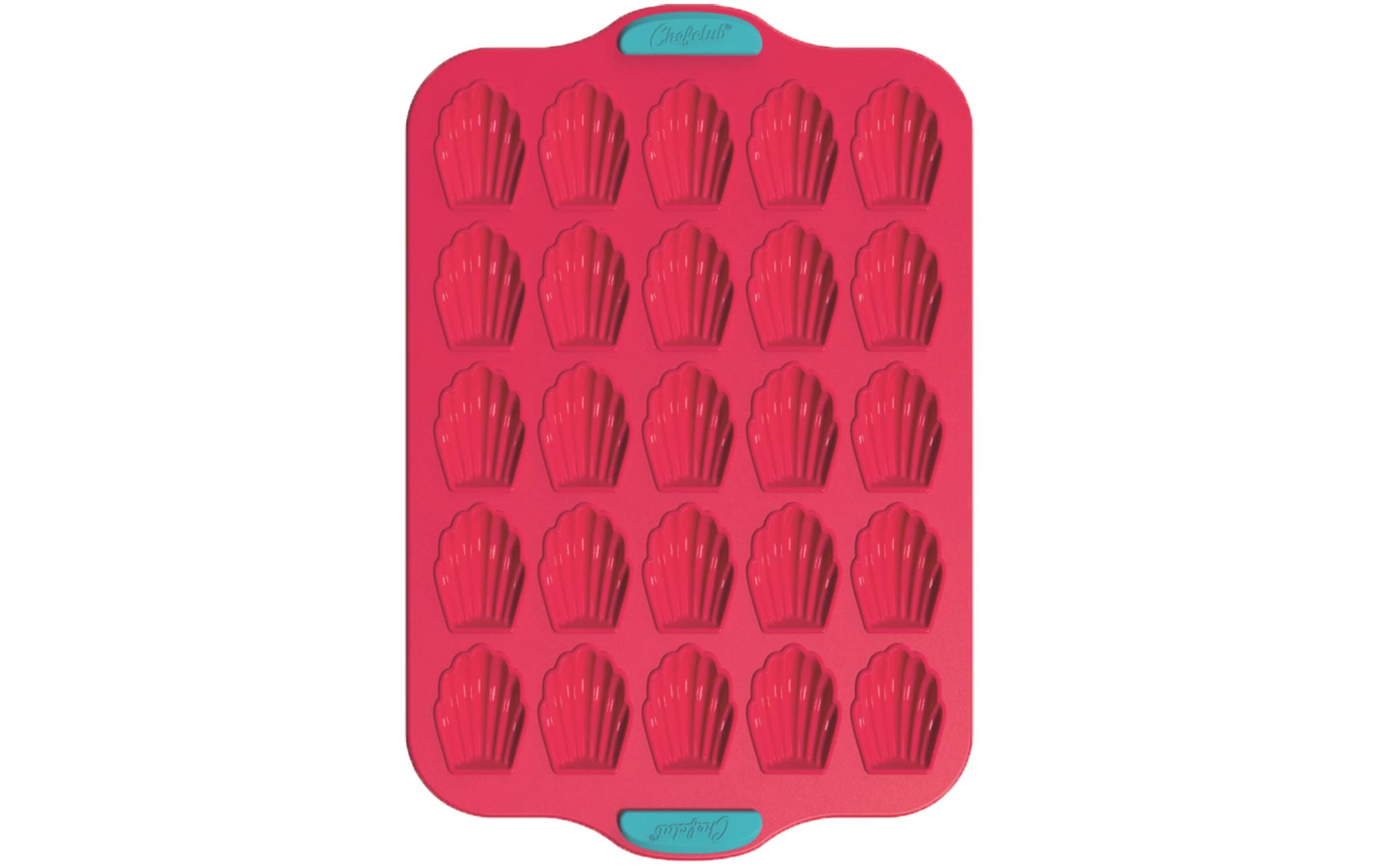 Backform Madeleine Mini RotMadeleines-Backform aus Silikon