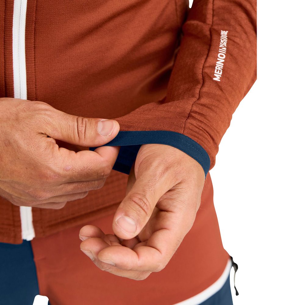 ORTOVOX Fleece Grid Jacke Herren clay orange