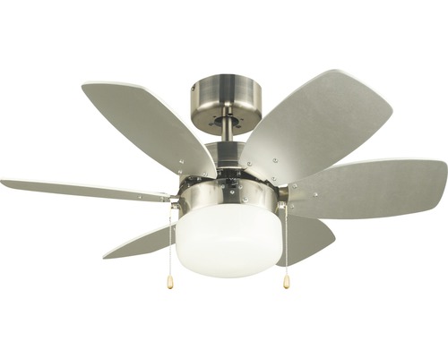 Madeira Kalif 50W plafondventilator - zonder gloeilamp, 47,4 dB(A), Ø 76 cm, nikkel, uitbreidbaar met afstandsbediening, zomer- en winterstand