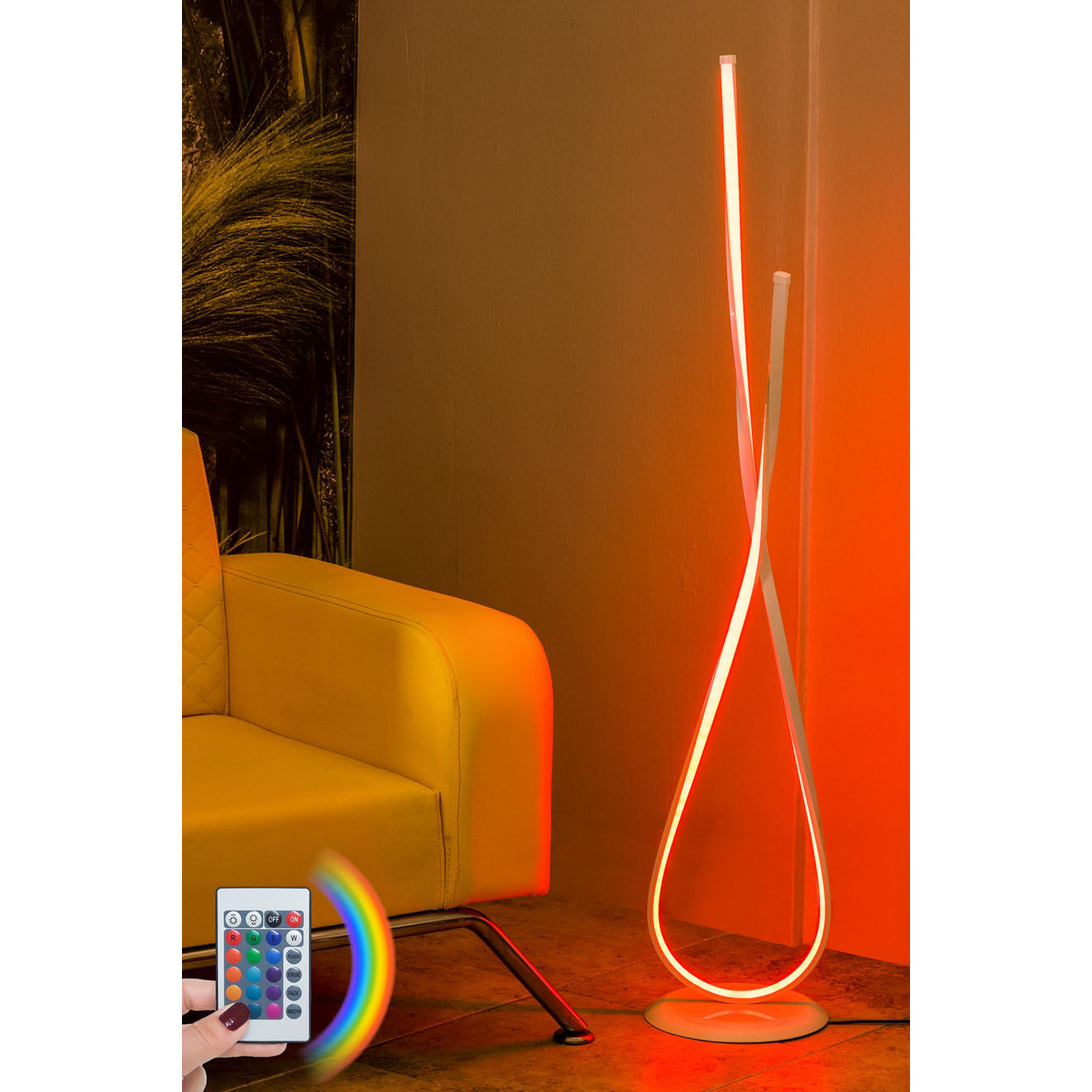 Sheen Lampadaire Van Gogh multicolore - 25x25x120 cm