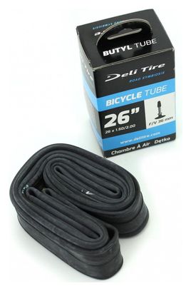 CHAMBRE A AIR VELO 26  x 1.50 A 2.00 DELI TIRE / WTP VTT PRESTA VP