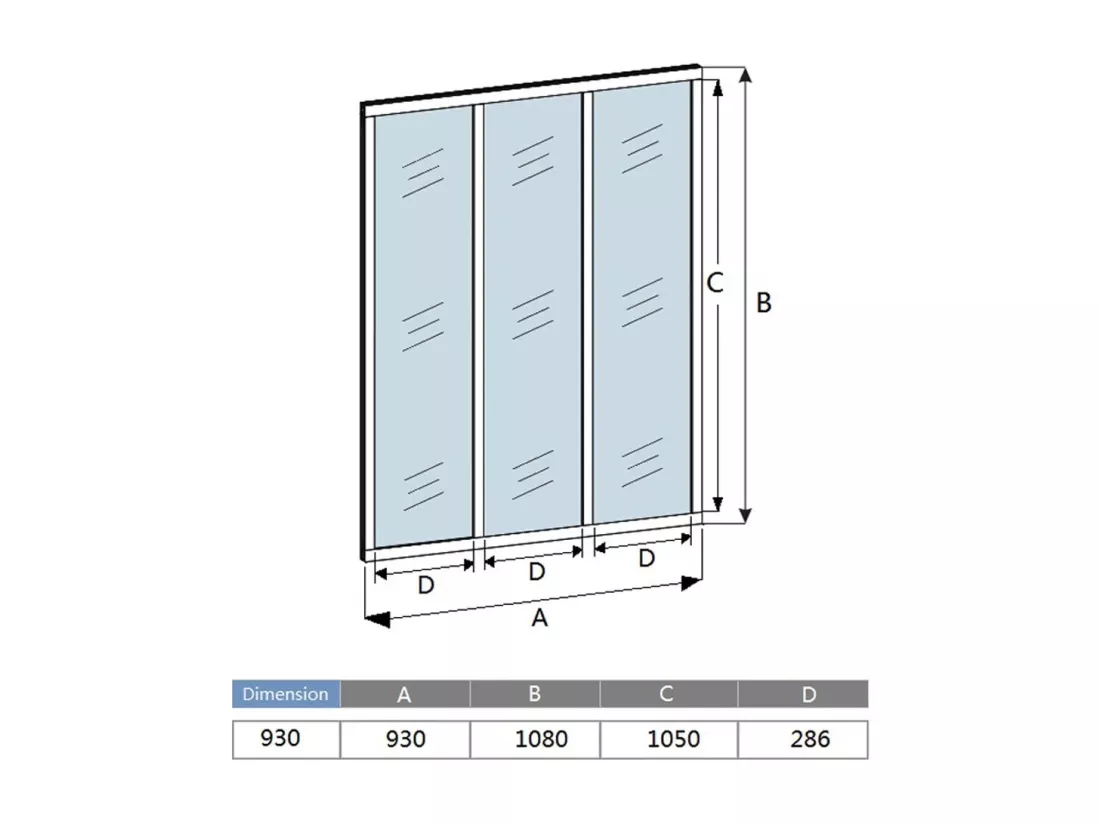 AICA Verrière Atelier en aluminium noir mat 93x108cm,Vitrage trempé 4mm,3 carreaux Verrière fixe,kit de verrière et vitrage