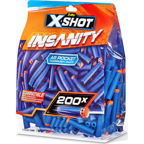 X-shot Insanity genopfyldningspakke med 200 pile