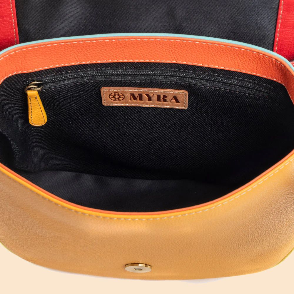 Myra Bag Color Point Half Moon Messenger Bag