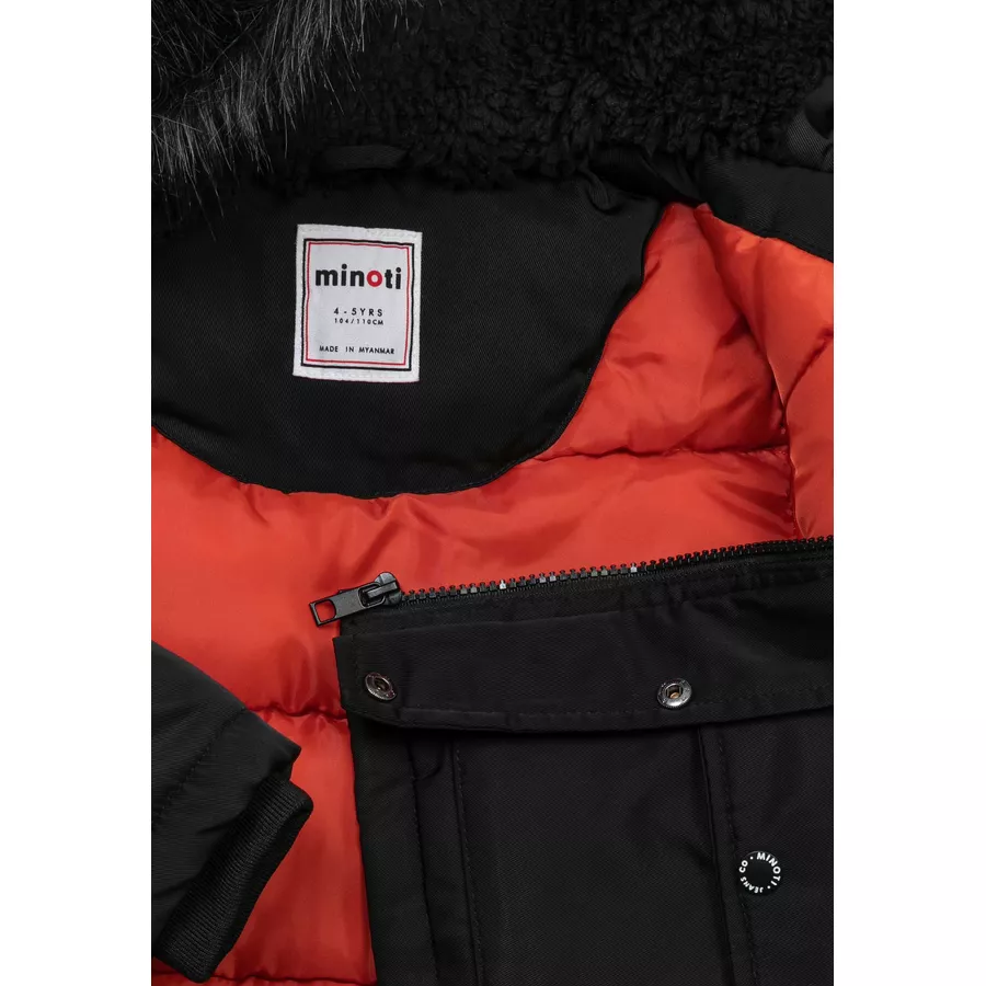 MINOTI Parka mit Kapuze Schwarz