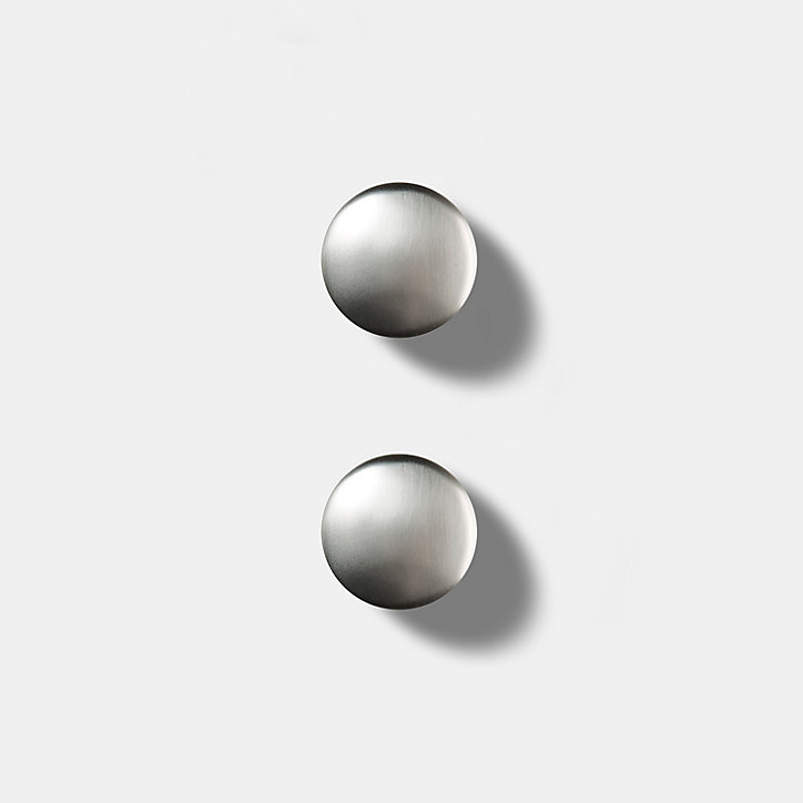 Poignée de meuble de cuisine GoodHome Chervil Argent L. 3.2 cm, 2 pièces