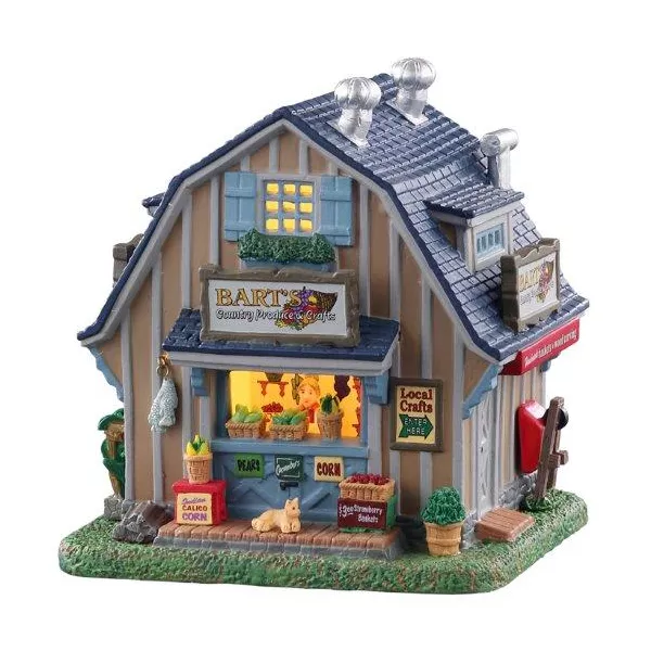Village de Noël Lemax lumineux Épicerie artisanale Chez Bart's