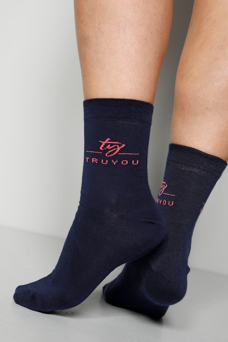 Socken, 4er-Pack, Glitzer-Schriftzug