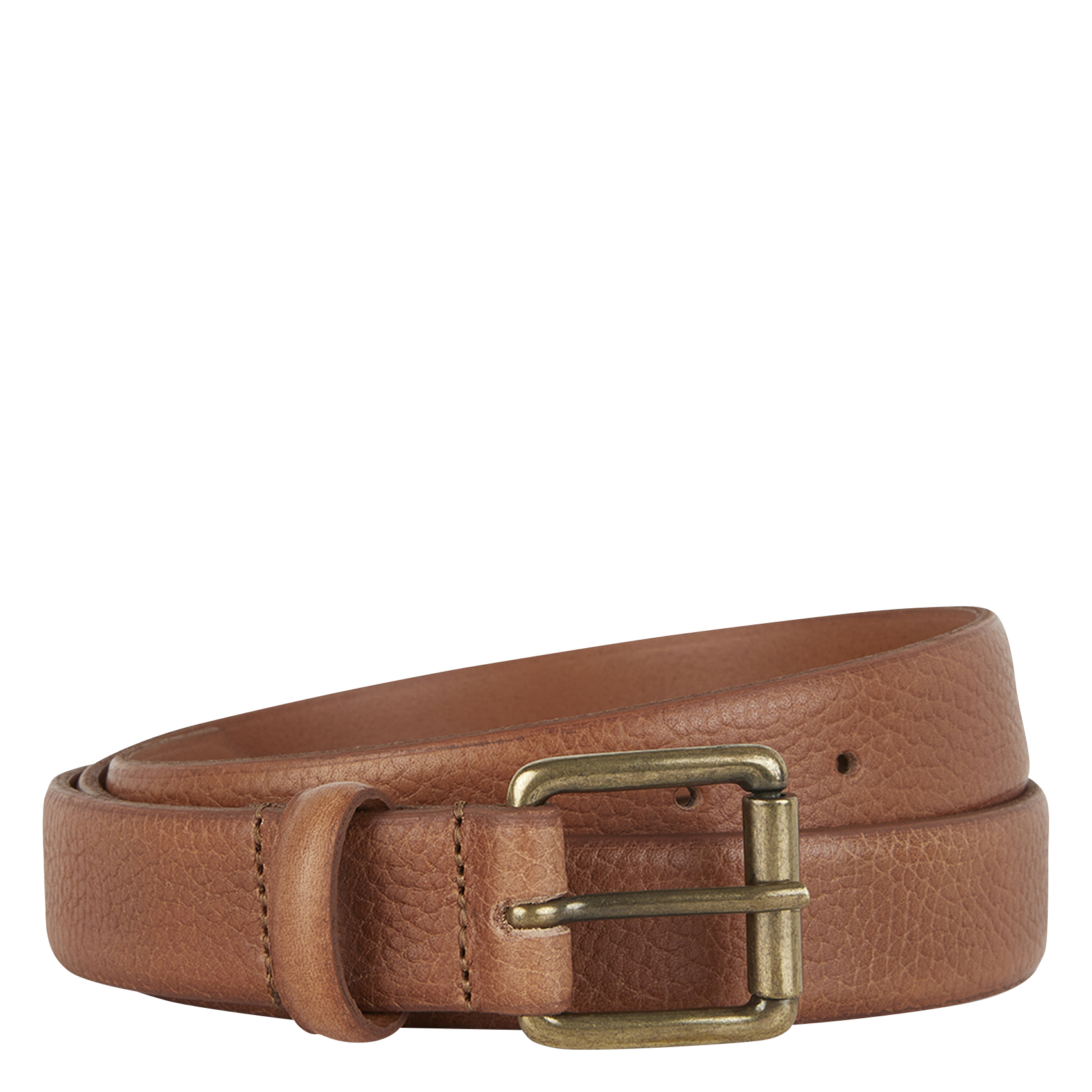 Ceinture à boucle en cuir | Marron