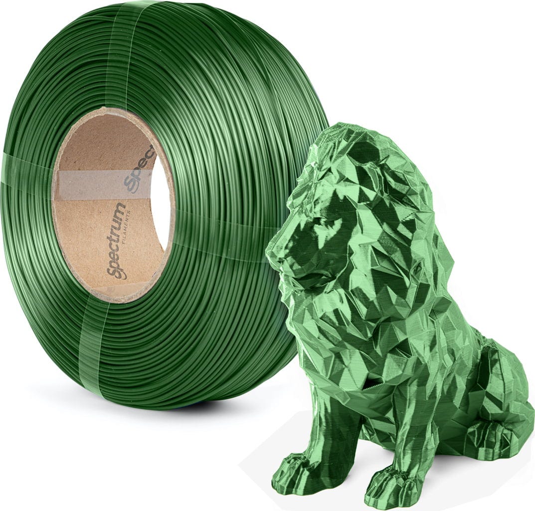 Spectrum  ReFill PLA Silk Tropical Green, 1,75 mm / 1000 g    Refill PLA mit Silk Effekt in Tropical Green