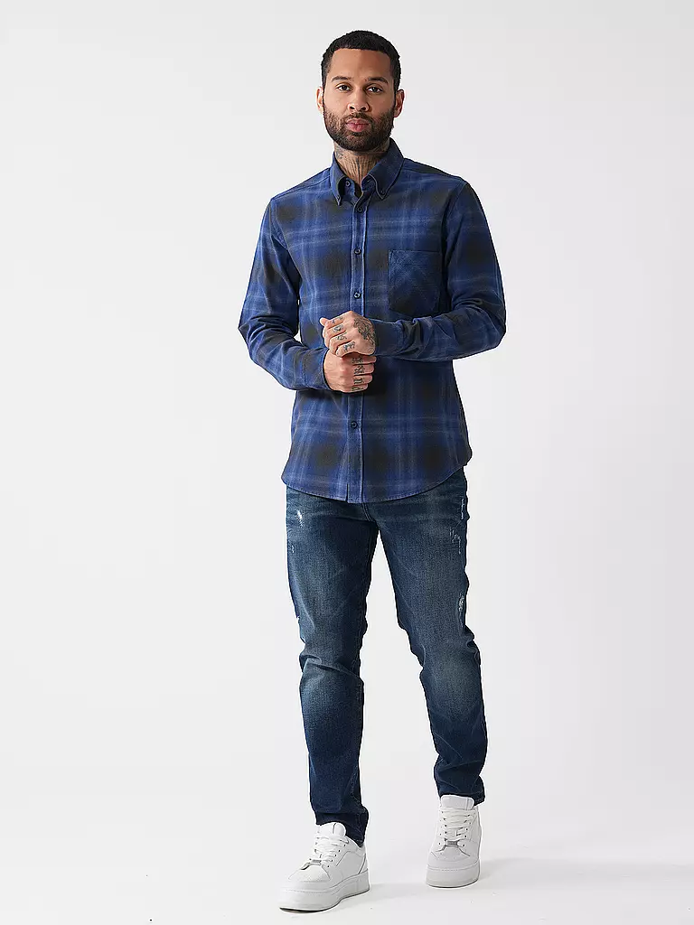 BOSS Hemd Regular Fit RICKERT blau