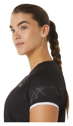 Maillot manches courtes Asics Run Icon Noir Femme