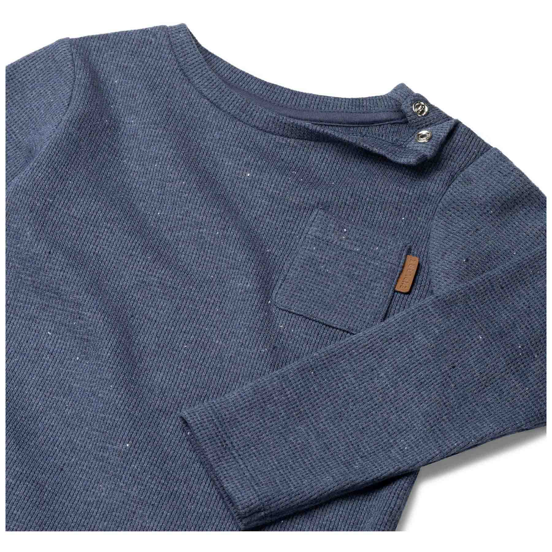 Prénatal baby shirt lange mouwen effen blauw