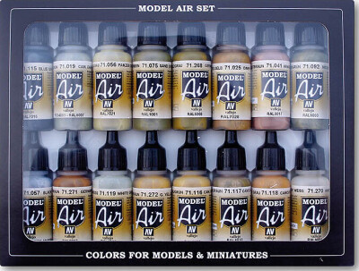 Vallejo - Model Air Maling Sæt - Wwii Europe & Africa - 16X17 ML