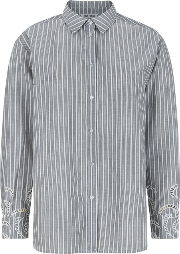 Soft Rebels SRBibi Shirt Striped Grey yd stripe