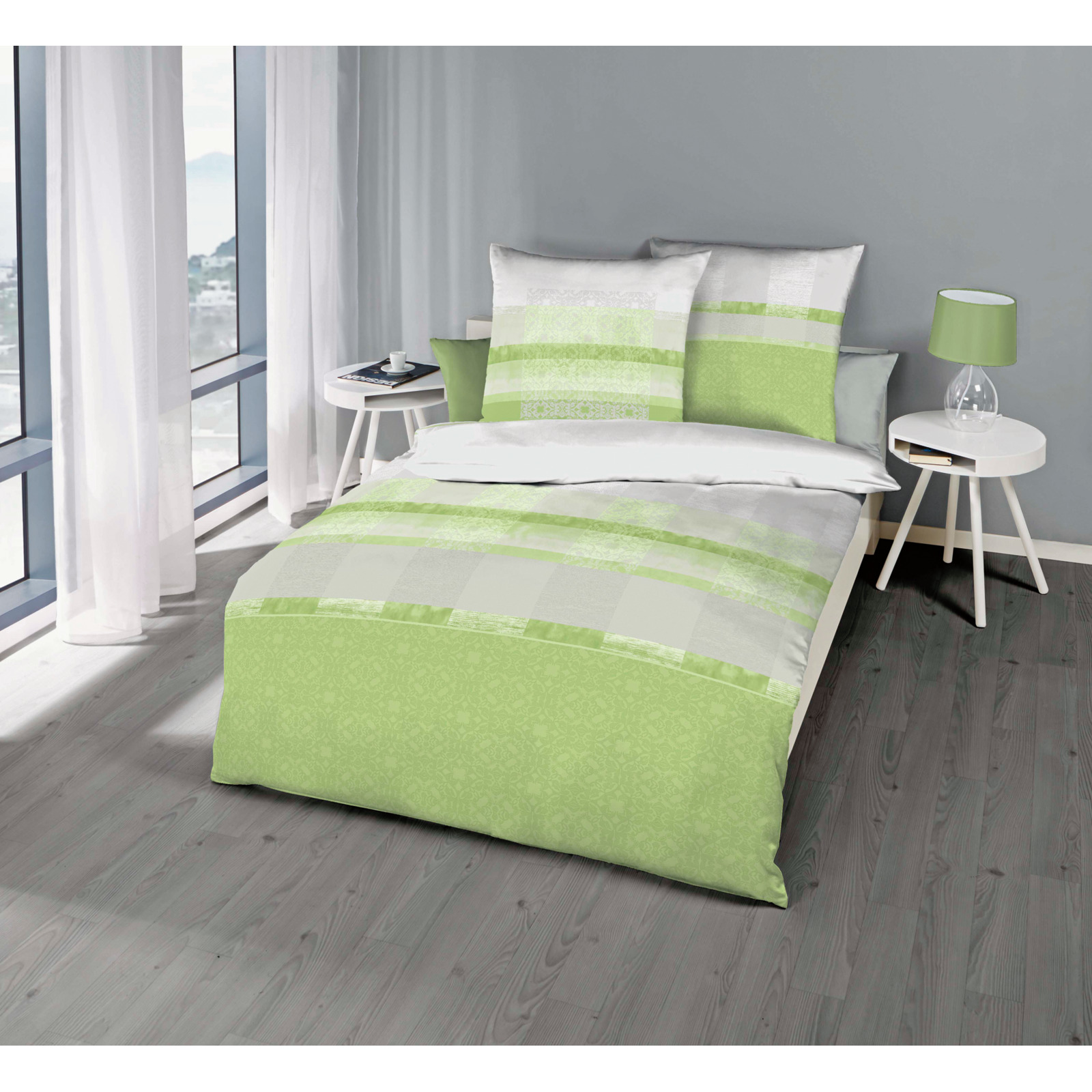 Kaeppel Bettwäsche Mako-Satin mit grafischem Design hellorange