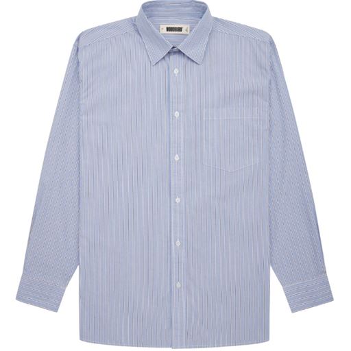 Woodbird Yozo Pins Skjorte, Light Blue, L