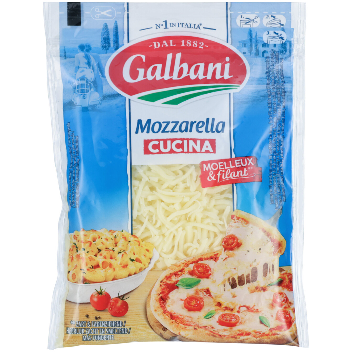 Galbani Mozzarella Cucina gerieben