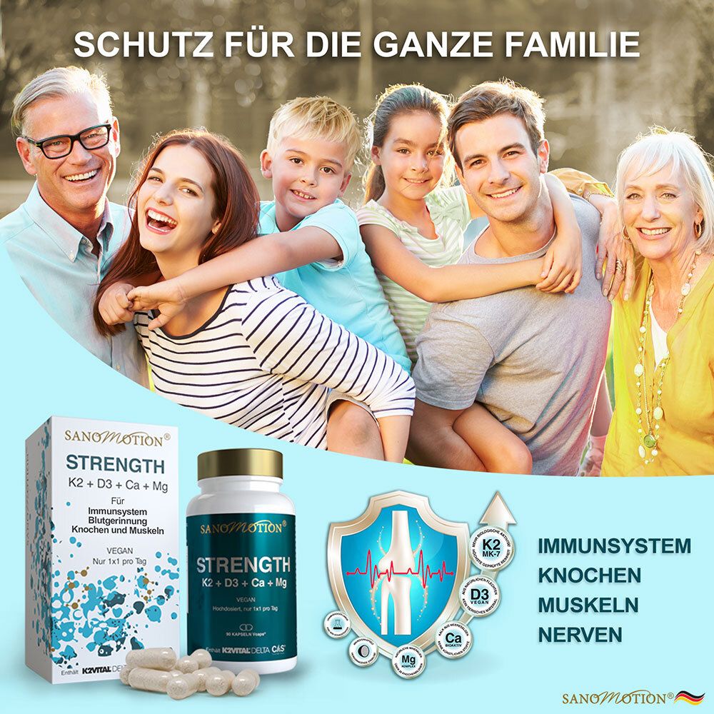 SANOMOTION® STRENGTH K2+D3+Ca+Mg