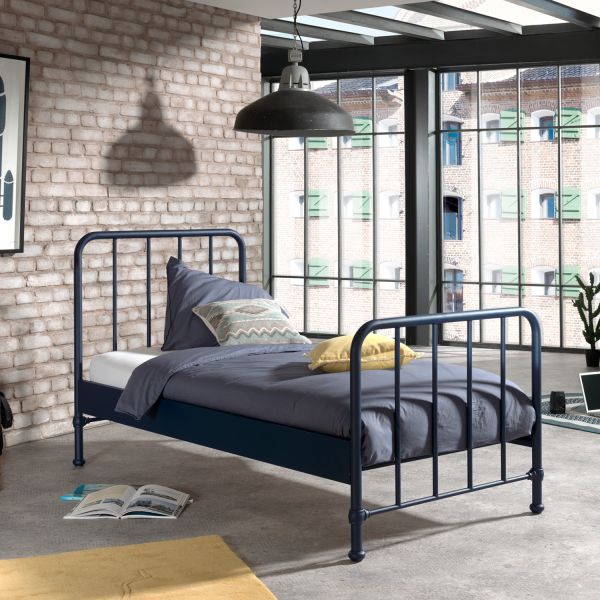 Vipack Bronxx Bed Metaal Denim 90 x 200 cm