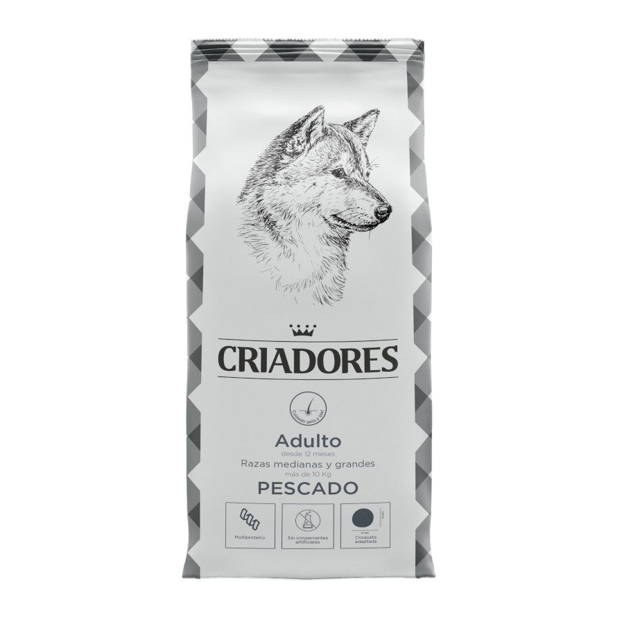 Ração para cães adultos com peixe da Breeders