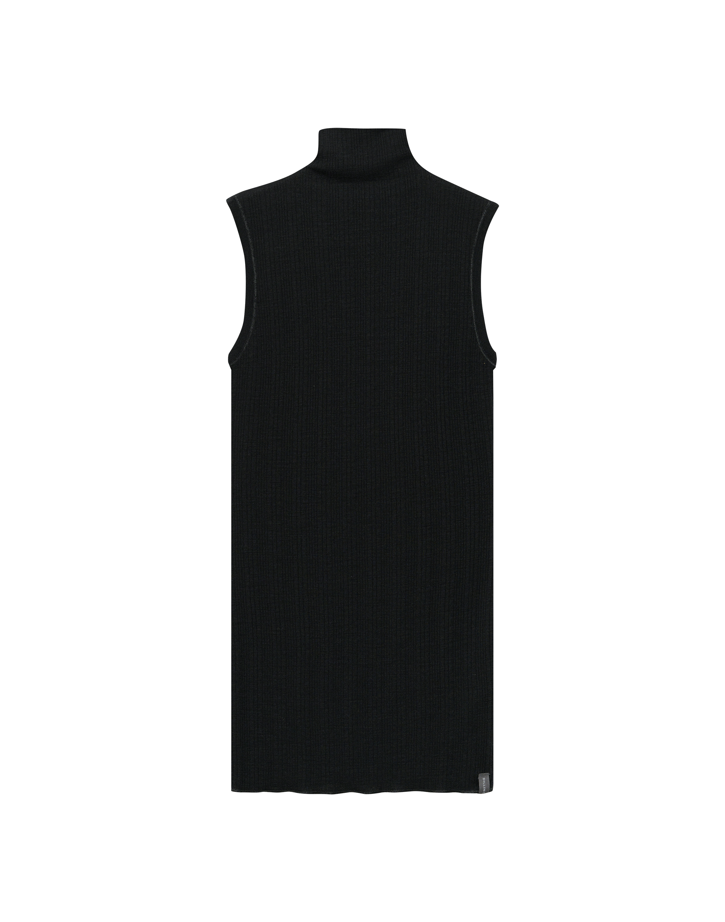 Tanktop met hoge hals voor dames in Zwart