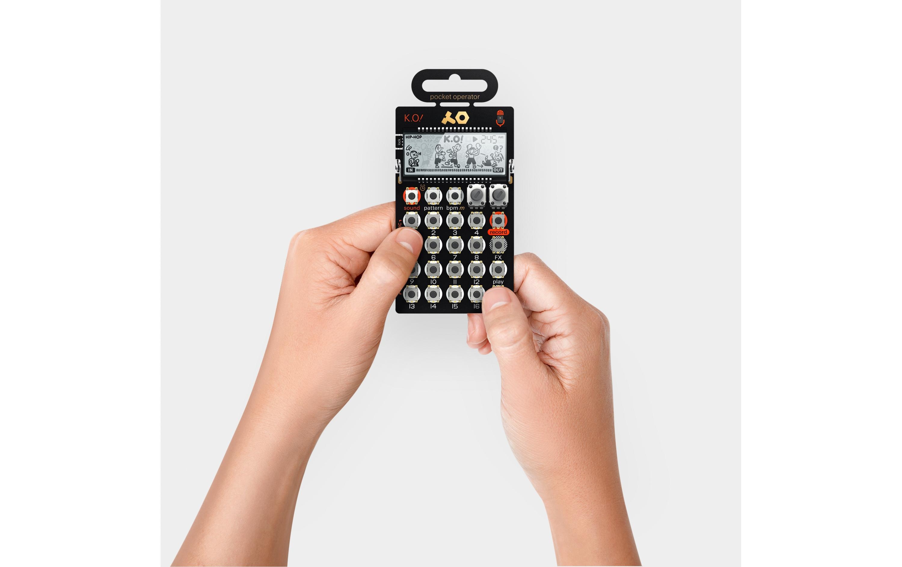 Synthesizer PO-33 K.O!Micro-Sampler mit Samplespeicher und eingebautem Aufnahme-Mikrofon