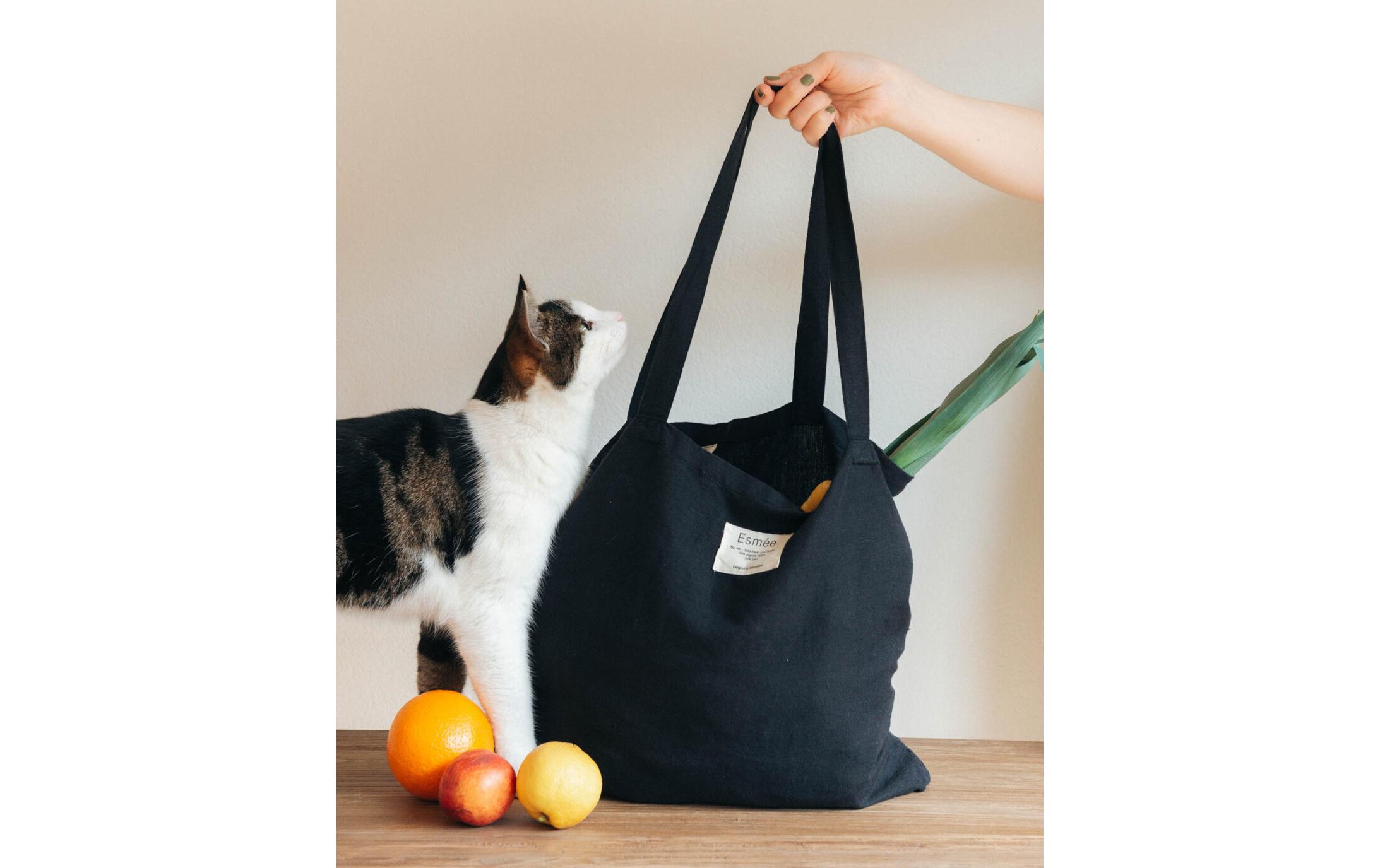 Tasche Lora Schwarz, 47 x 40 cmEinkaufstasche