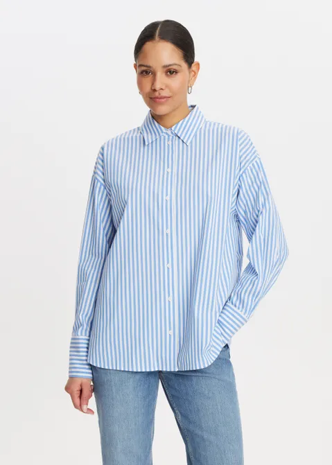 Blouse met streepjes blauw (BLW)