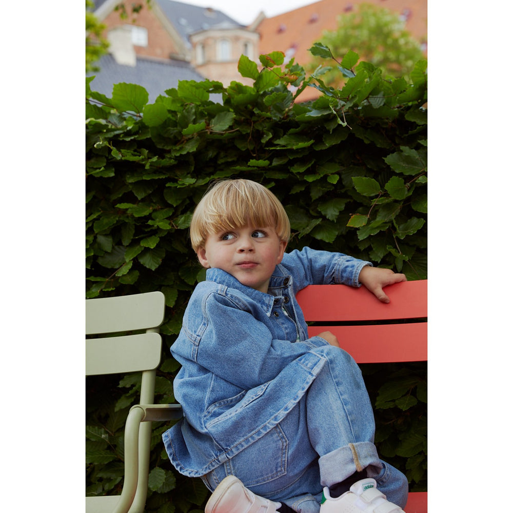 Køb COPENHAGEN COLORS Lt Blue Indigo Washed Organic Jeans Jakke