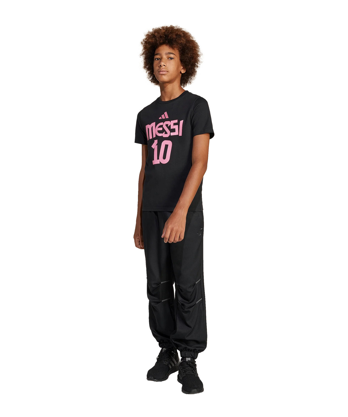adidas Messi T-Shirt Kids Schwarz