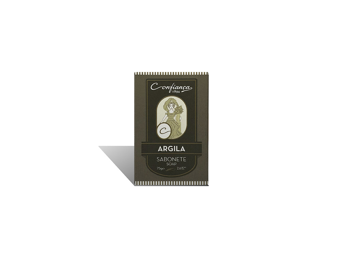 SABONETE CONFIANÇA ARGILA CINZA 75G