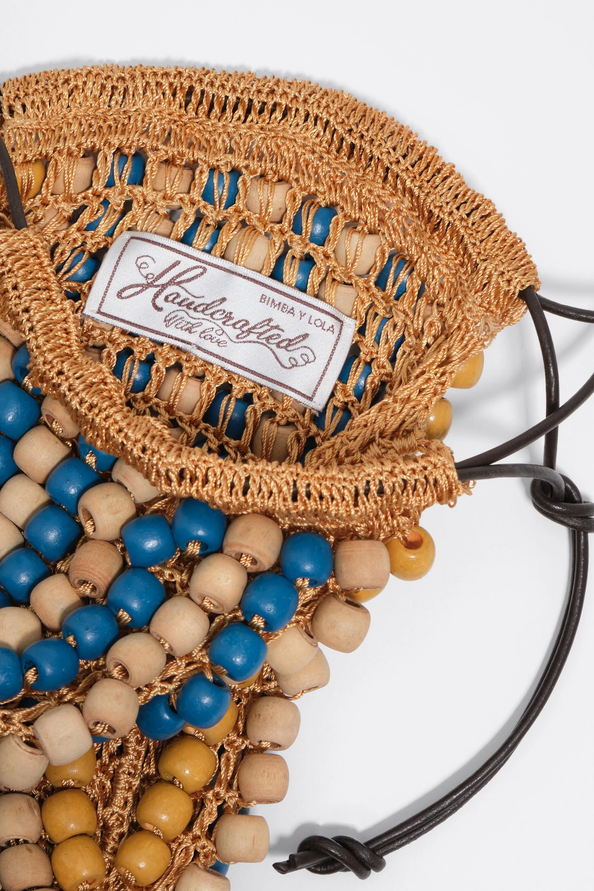 Bolsa mini azul de crochê